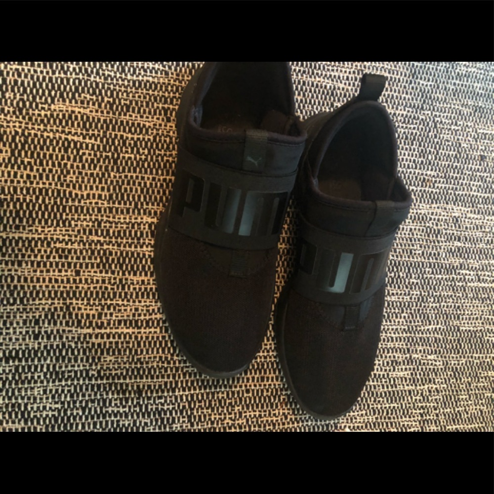 Puma Black Slip on Sneakers size 8